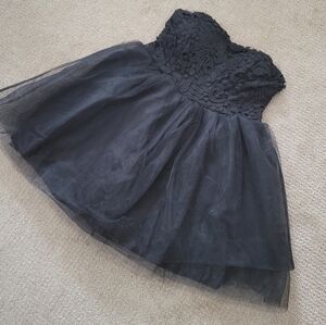 Strapless Floral Lace Tutu Skirt Tulle Prom/ Cocktail Homecoming Short Dress